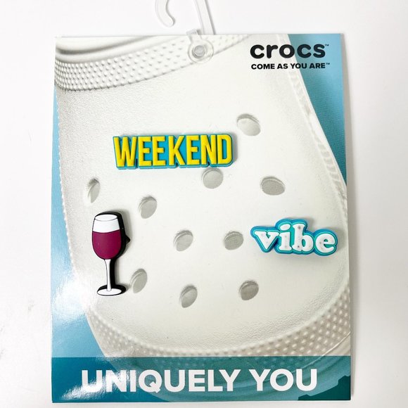 Crocs Uniquely You Weekend Vibes 3-Pack Jibbitz Charms NEW - Picture 1 of 7